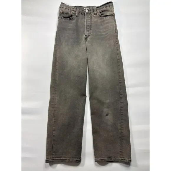 Levi's Women's Ribcage Straight Ankle Gray Denim Jeans - 27x27 (27x26.5) *READ* - Picture 1 of 9